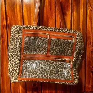 Heavy Canvas leopard print tote bag